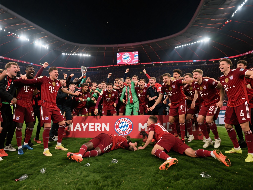 拜仁昨晚庆祝趣事：仅4人开场，弗赖堡进球引骚动